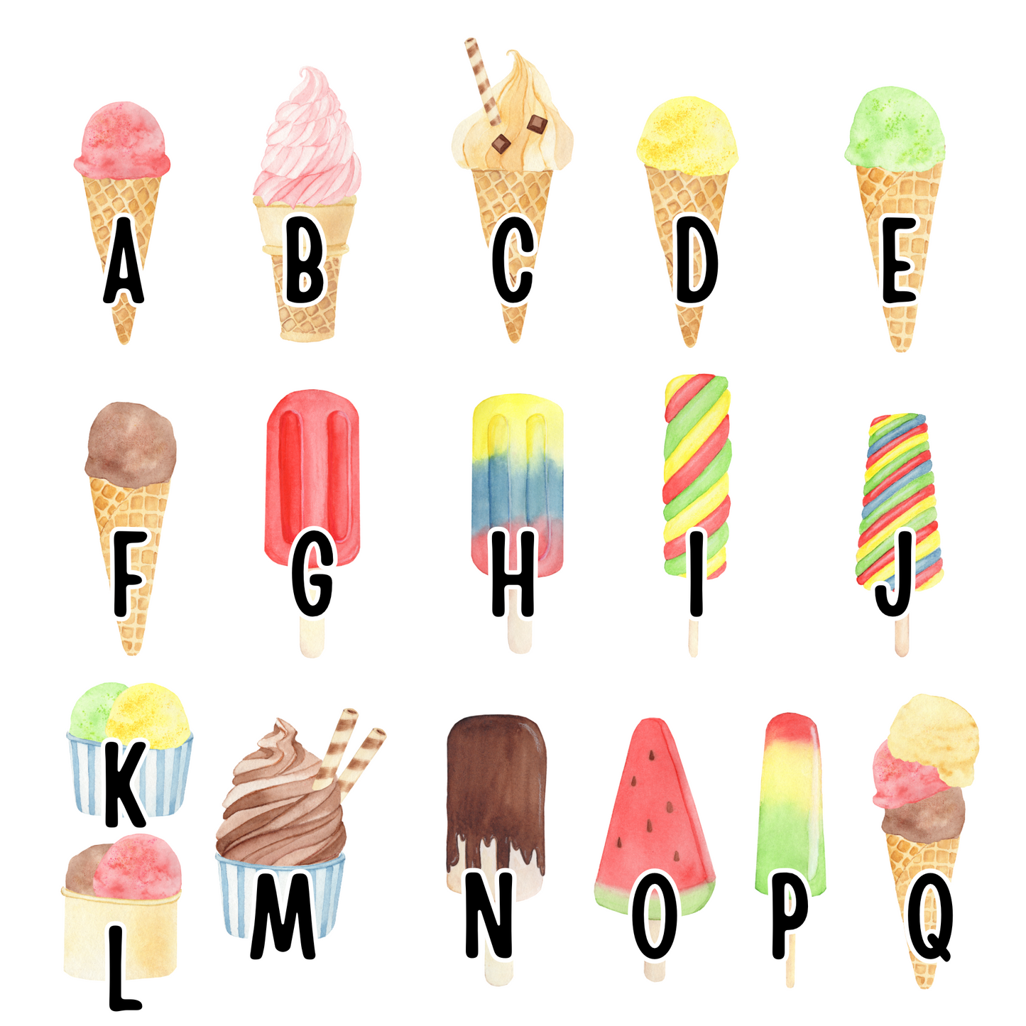 Personalized Ice Cream Family Sign