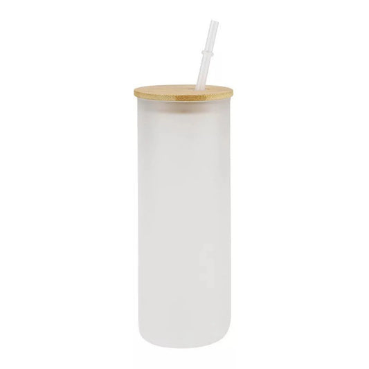 25 oz Straight Frosted Glass Sublimation Tumbler - Blank